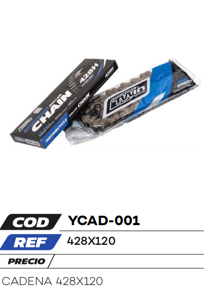 Cadena 428-120 Natural