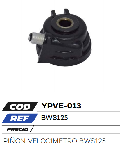 PIÑON VELOCIMETRO BWS 125