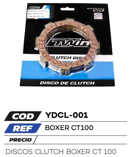 DISCOS CLUTCH BOXER CT 100