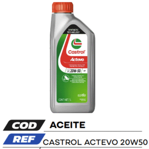 ACEITE CASTROL ACTEVO 20W50 4T